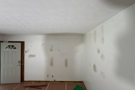 Drywall patching pre paint prep greenwood in settlement cracks