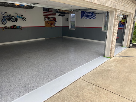 Polyaspartic garage floor coating